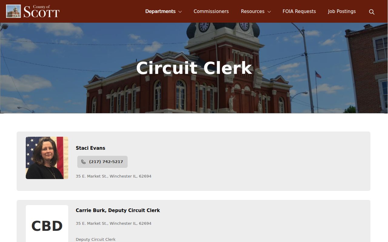 Scott County Circuit Clerk records office